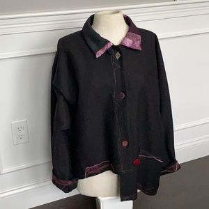 Donna Jessica  artsy unique jacket black/purple